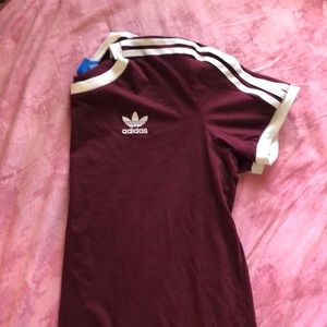 Maroon Adidas Tee